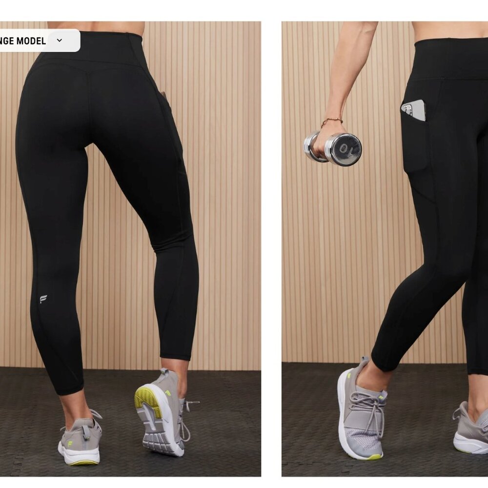 Fabletics Oasis PureLuxe High-Waisted Legging, Black, Size L